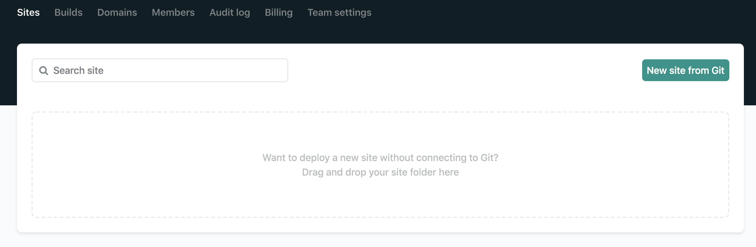 Netlifyリポジトリ登録画面
